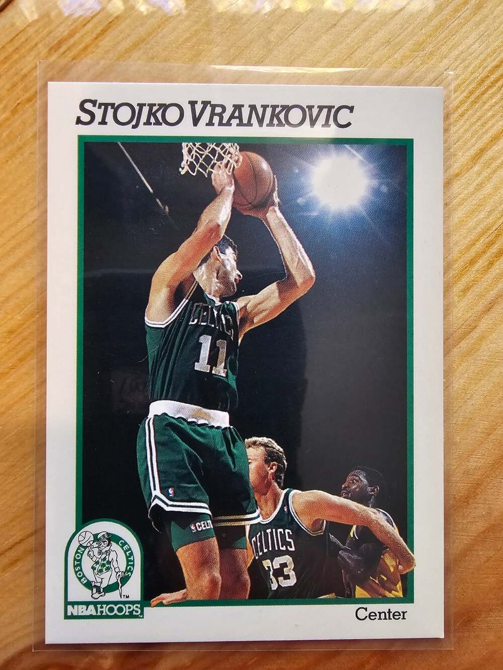 Stojko Vrankovic 1991-1992 NBA Hoops #341 - Rookie - Boston Celtics - Larry Bird